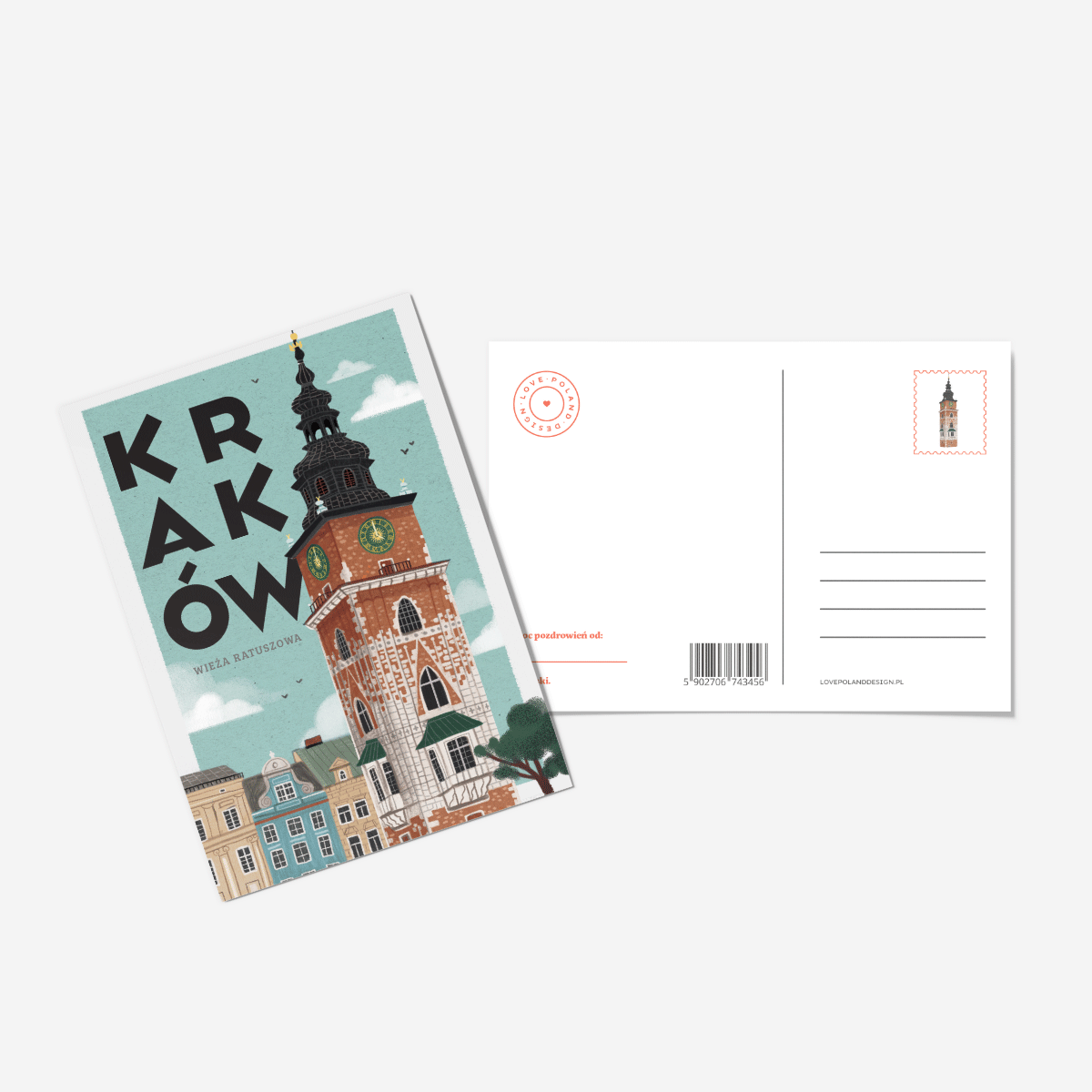 Pocztówka Kraków Wieża Ratuszowa
