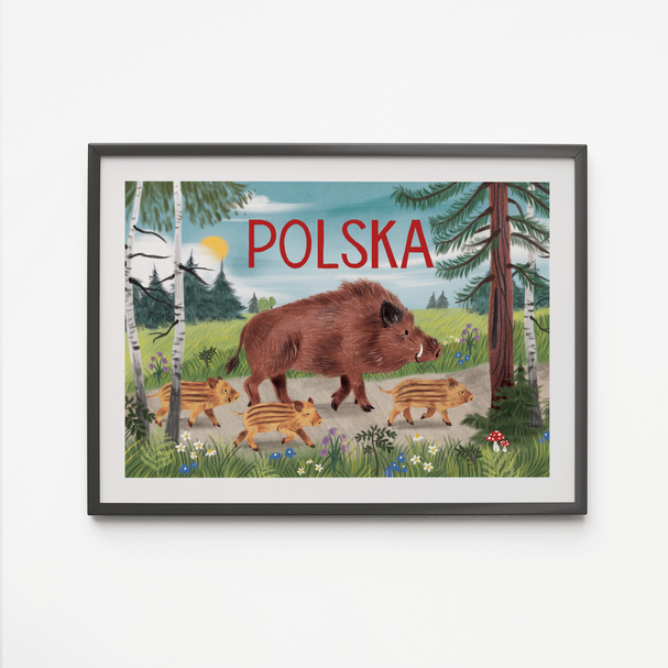 Plakat Dziki 40x50