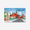 Postcard Wroclaw Tumski Bridge