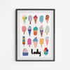 Plakat Lody Lato 40x50