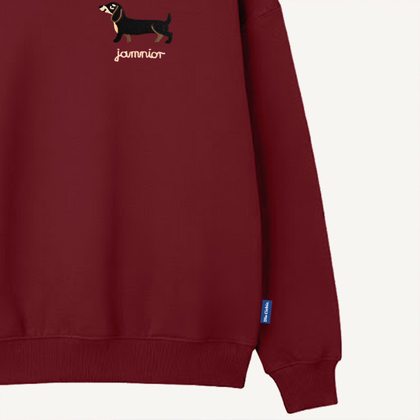 Sweatshirt Dachshund Burgundy