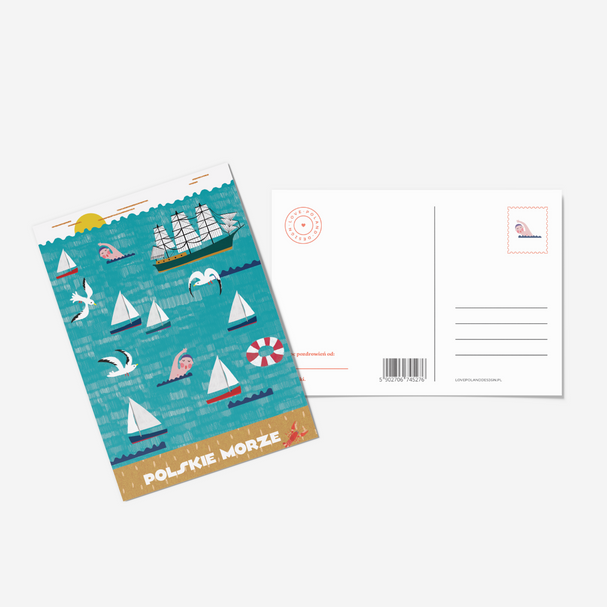 Postcard Polish Sea