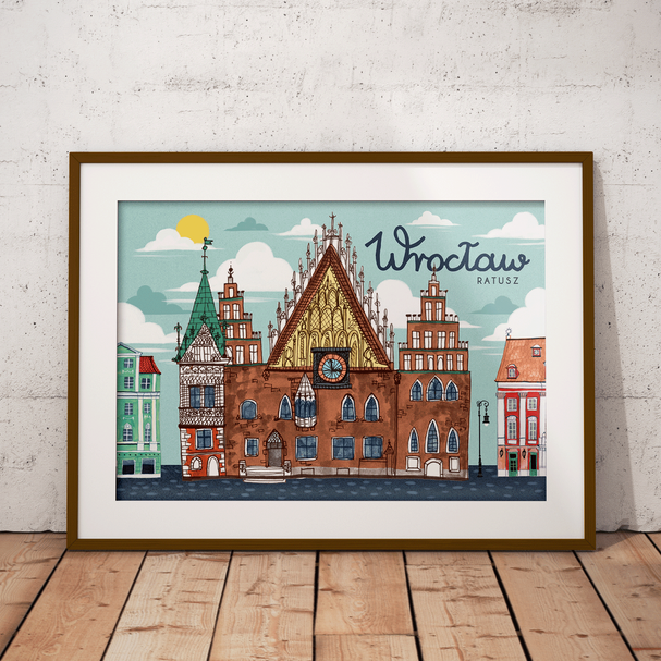 Plakat Wrocław Ratusz 30x40