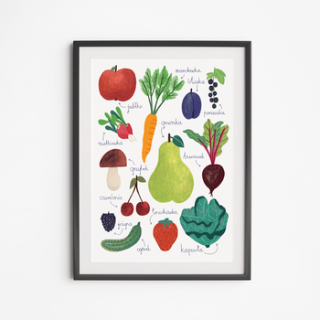 Plakat Owoce i Warzywa 40x50
