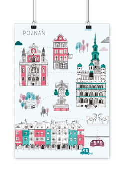 Plakat Poznań Trasa Spacerowa 21x30