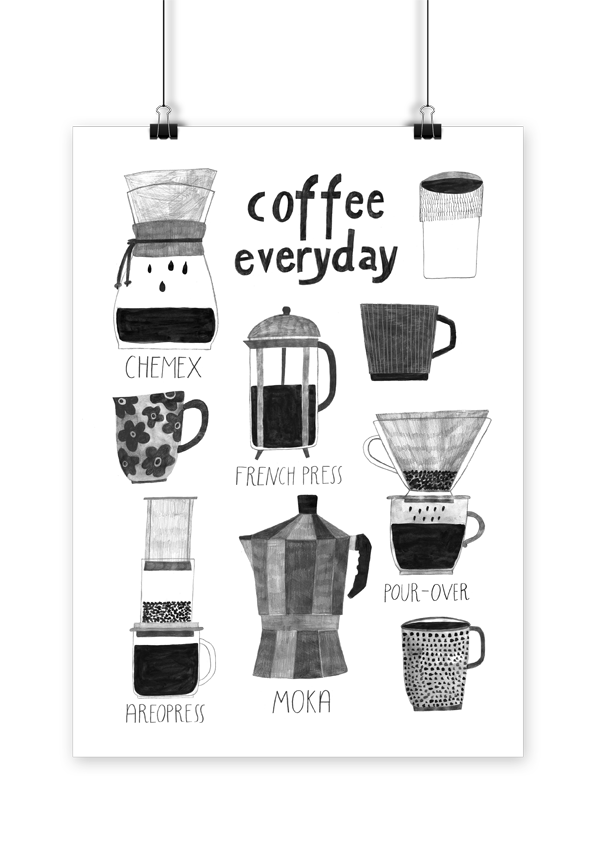 Plakat Coffee Everyday 21x30